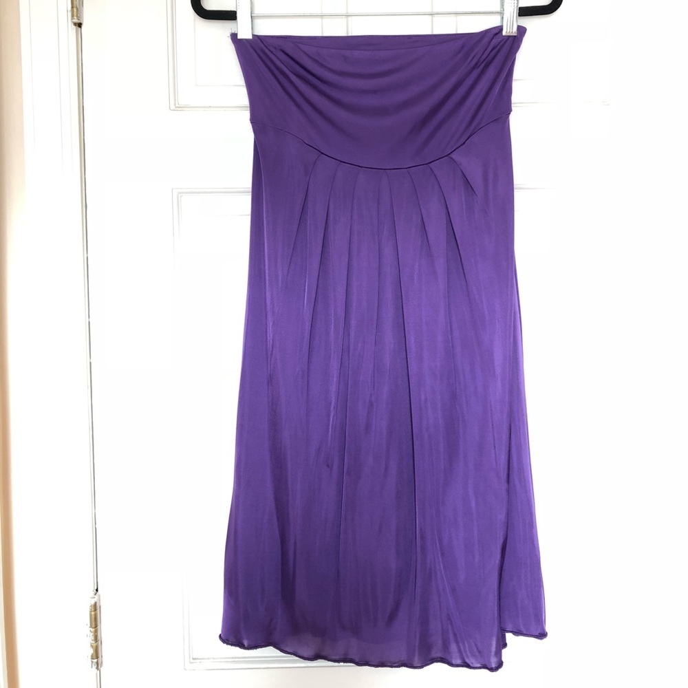 Kimora Lee Simmons Purple Strapless Cut Out Dress